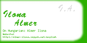 ilona almer business card